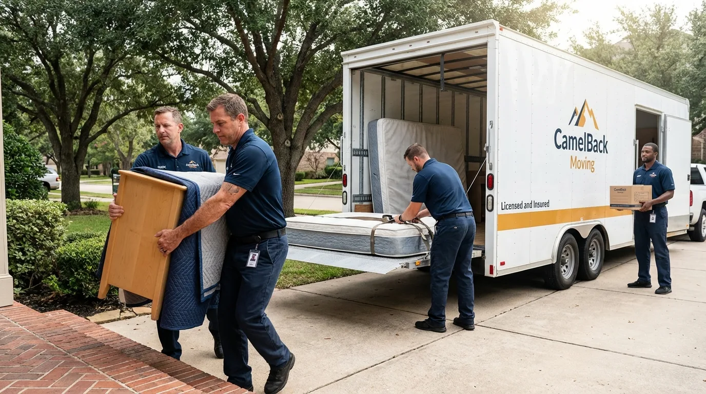 Crew loading residential truck for cross-state move from Toa Baja, PR